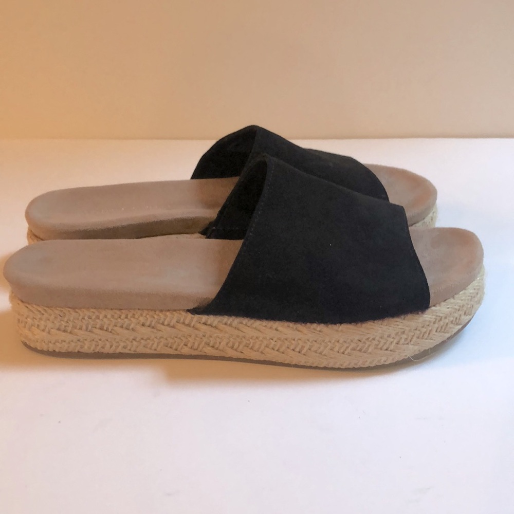 Madden Girl Black Slide Espadrille Loafers